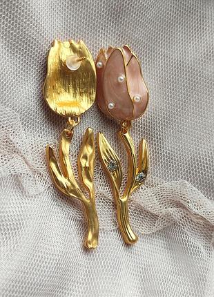 Сережки тюльпан 6,5 см 9