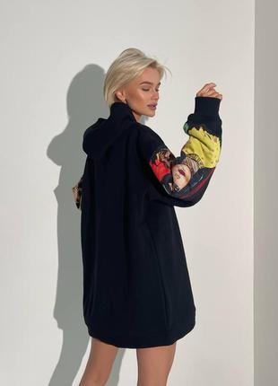 Жіноча шикарна туніка з українським принтом жіноча сукня жіноче плаття s m пеньє піньє