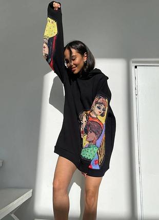 Жіноча шикарна туніка з українським принтом жіноча сукня жіноче плаття s m пеньє піньє