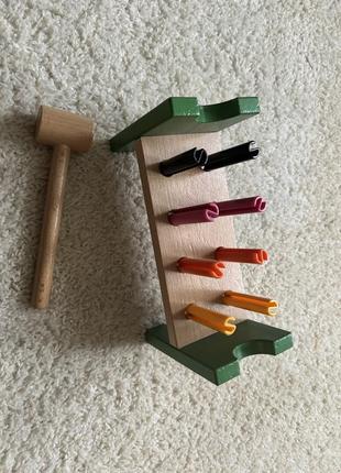 Іграшка ікея ikea кілочки з молотком