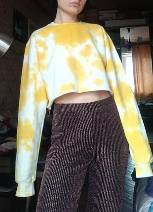 Світшот теплий укорочений тай дай