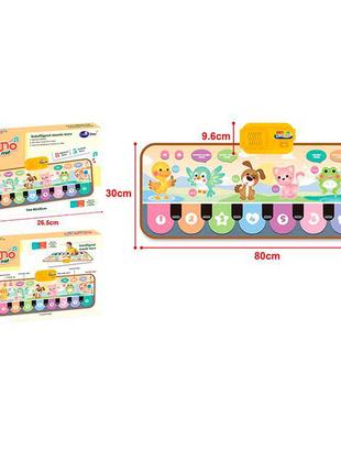 Килимок 757-43 (18шт) музичний, 80-30/36см, піаніно, музика, звуки тварин, муз(англ), 5 режимів, регулятор