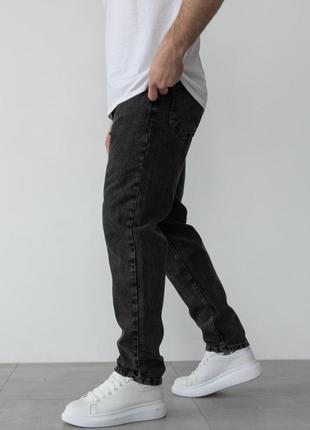Чоловічі джинси мом темно-сірі8 фото