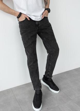 Чоловічі джинси мом темно-сірі2 фото