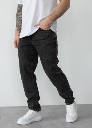 Чоловічі джинси мом темно-сірі6 фото