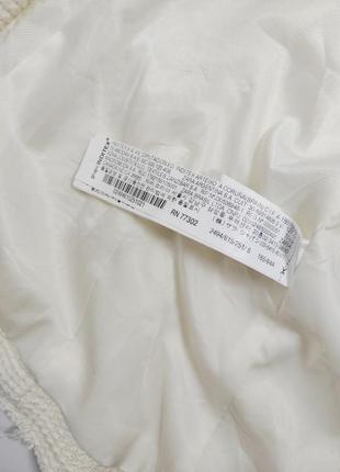 Жакет жіночий піджак кремового кольору твід від бренду zara s5 фото