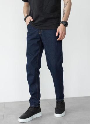 Мужские джинсы мом темно синие5 фото