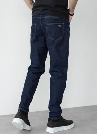 Мужские джинсы мом темно синие7 фото