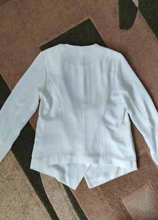 Белый пиджак жакет блейзер пиджак кардиган белый с,м размер 422 фото