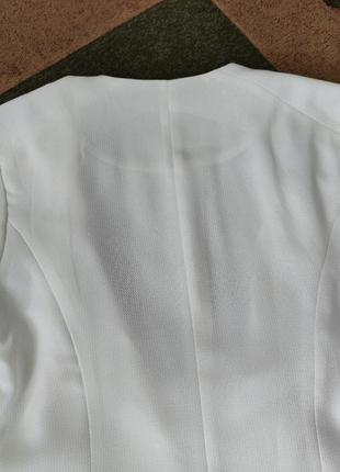 Белый пиджак жакет блейзер пиджак кардиган белый с,м размер 427 фото