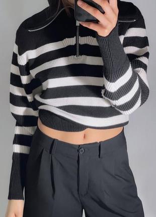 Zara трикотажный свитер женский1 фото
