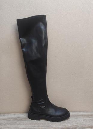 Ботфорти жіночі/ ботфорти шкіряні