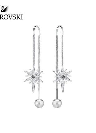 Серебряные серьги swarovski symbolic
