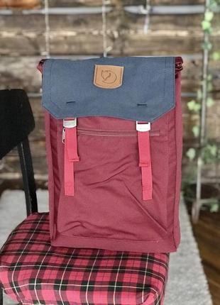 Туристический рюкзак fjallraven foldsack  g-1000 купить фьялравен красный синий1 фото