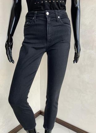 Calvin klein базові джинси стрейч з високою талією та підтяжкою7 фото