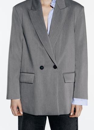 Zara пиджак женский оверсайз1 фото