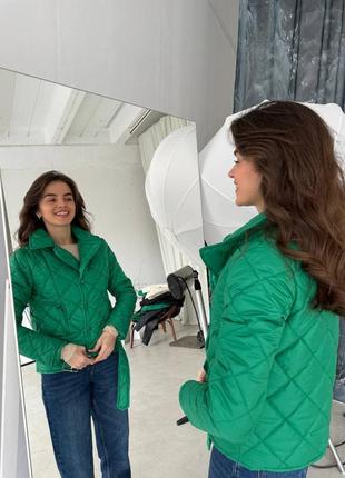 Жіноча весняна демі демісезонна чорна бежева зелена куртка косуха весна осінь наложка...