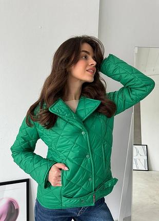 Жіноча весняна демі демісезонна чорна бежева зелена куртка косуха весна осінь наложка...