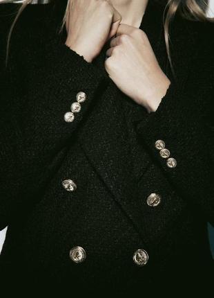 Пиджак женский zara, цвет черный😍 блейзер жакет5 фото