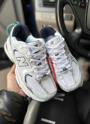 Кроссовки - new balance 530 white silver navy1 фото