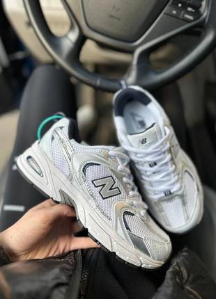 Кроссовки - new balance 530 white silver navy3 фото