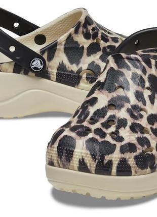 Сабо crocs baya platform animal, w8, w11