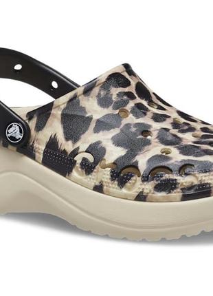 Сабо crocs baya platform animal, w7, w102 фото