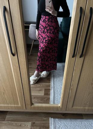 Длинная юбка в цветочный принт sinsay4 фото