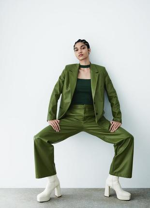 Блейзер жакет из экокожи zara3 фото