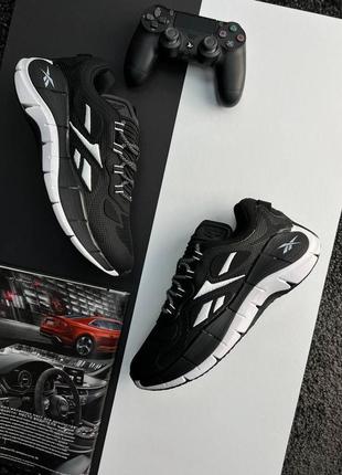 Мужские кроссовки reebok zig kinetica &lt;unk&gt; black white1 фото