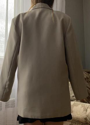 Пиджак серый блейзер оверсайз4 фото