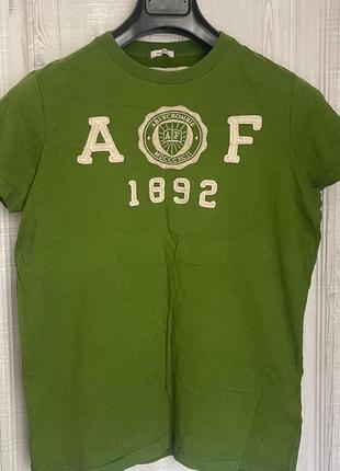 Футболка abercrombie &amp; fitch зеленая