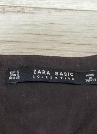 Замшевая удлиненная жилетка, накидка zara, р.s2 фото