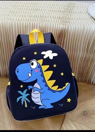 Рюкзак дитячий дошкільний динозаврик-дракончик 1-5 років темносиній