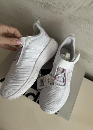 Белые женские подростковые кроссовки adidas racer 23tr9 фото