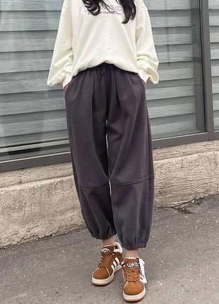 Теплые женские брюки джогеры на флисе6 фото