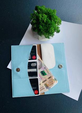 Шкіра гаманець, портмоне з принтом принт  квіти2 фото