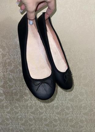Балетки оригинальные h&amp;m туфли черные туфельки 37р3 фото
