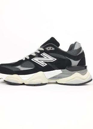 Женские летние замшевые кроссовки new balance 9060 черные на бежевой кроссовки нюбеланс 9060 для девушки9 фото