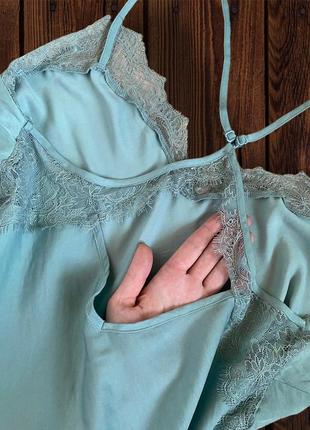 Майка  маечка для сна домашняя пижама ночнушка кружевная атласная шёлковая сатин5 фото
