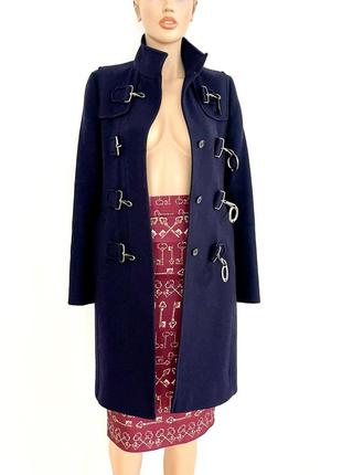 Icb пальто шерсть 💯 синее дизайнерское япония3 фото