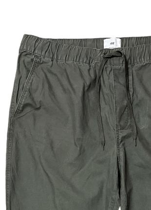 Спортивные штаны из хлопковой ткани regular fit h&m, размер l6 фото