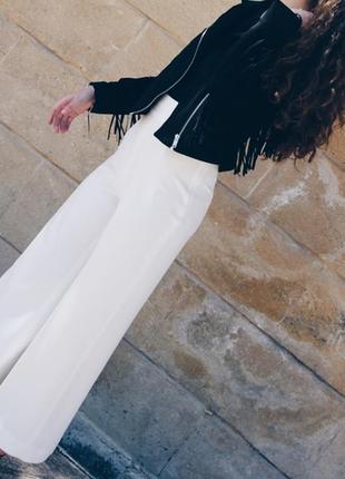Брюки палаццо укороченные zara