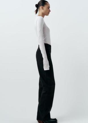 Джинси trf high-rise wide-leg jeans4 фото
