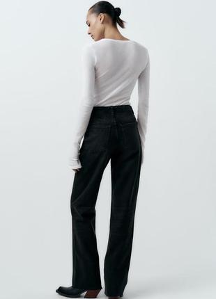 Джинси trf high-rise wide-leg jeans5 фото