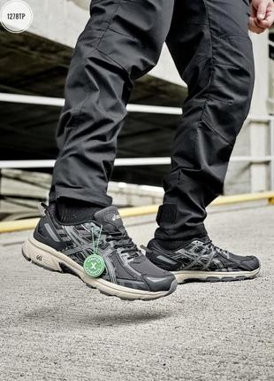 Мужские кроссовки asics gel venture 6 black khaki