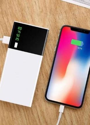 Повербанк led lighting power bank x9 20000 mah внешний аккумулятор портативная зарядка4 фото