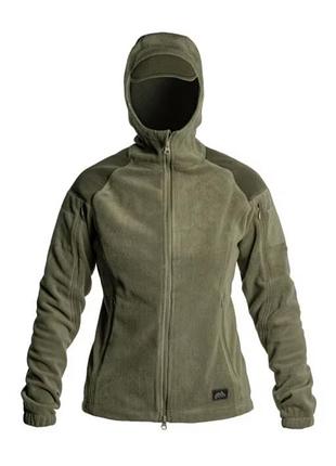 Женская флисовая кофта helikon cumulus heavy fleece - taiga green