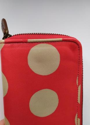 Жіночий яскравий гаманець червоний кораловий горох женский яркий кошелек cath kidston5 фото