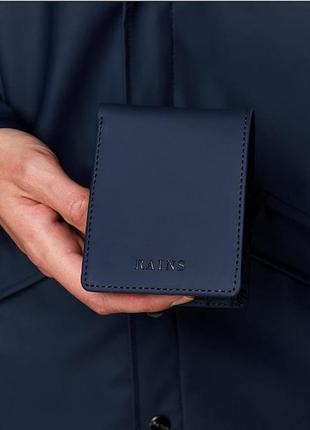 Водонепроникний чоловічий гаманець портмоне folded  wallet 1660 blue rains